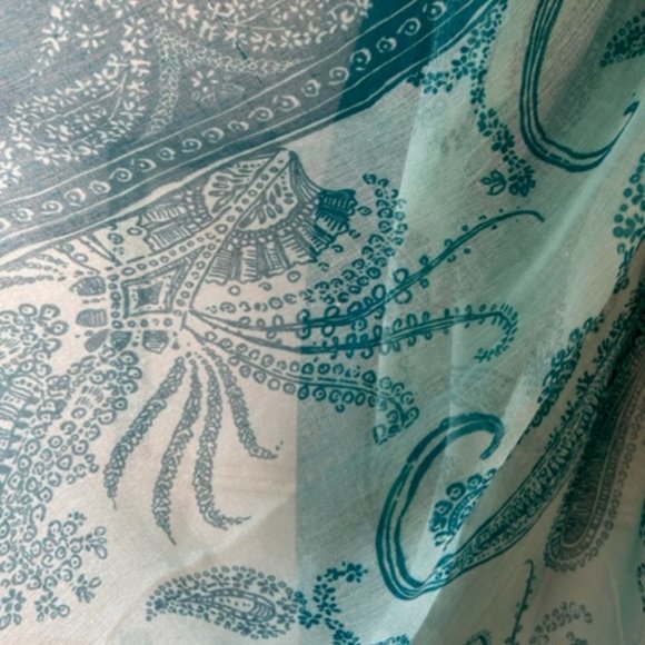 Anthropologie Turquoise Scarf - Picture 3 of 3